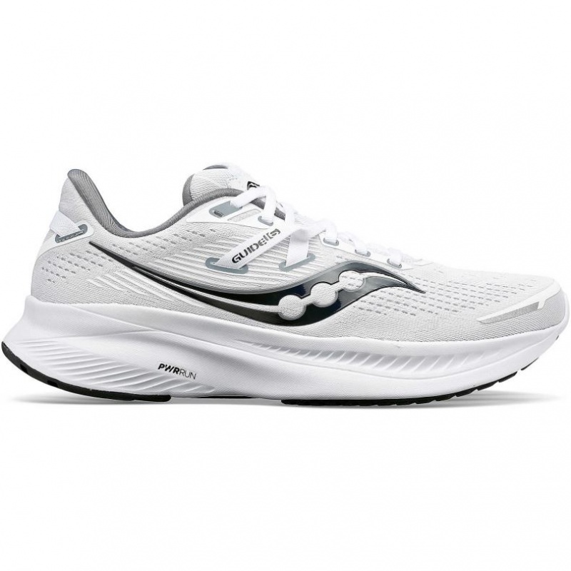 White Men\'s Saucony Guide 16 Running Shoes | AUS-JNAYO