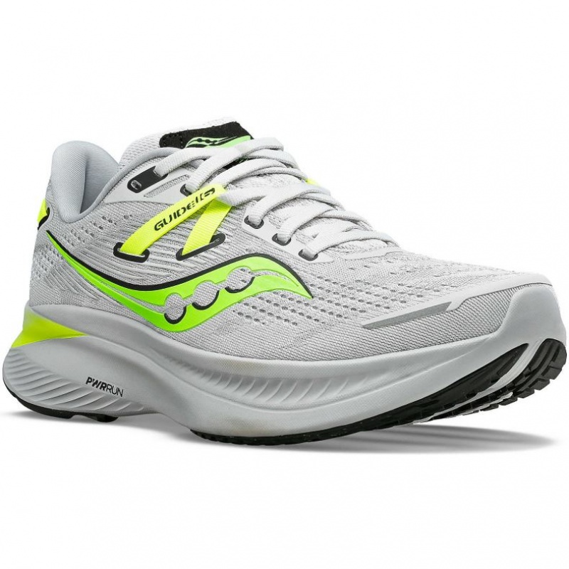 White Men's Saucony Guide 16 Running Shoes | AUS-JMOHX