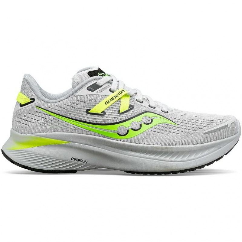 White Men\'s Saucony Guide 16 Running Shoes | AUS-JMOHX