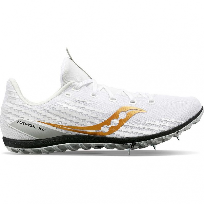 White Men\'s Saucony Havok XC 3 Spikes | AUS-NTXKU