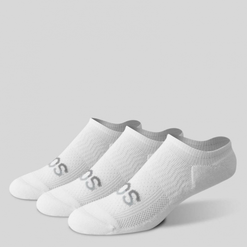 White Men's Saucony Inferno Cushion Sneaker 3-Pack Socks | AUS-GNCIF