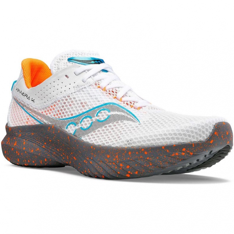 White Men's Saucony Kinvara 14 Running Shoes | AUSTRALIA-RWNKT