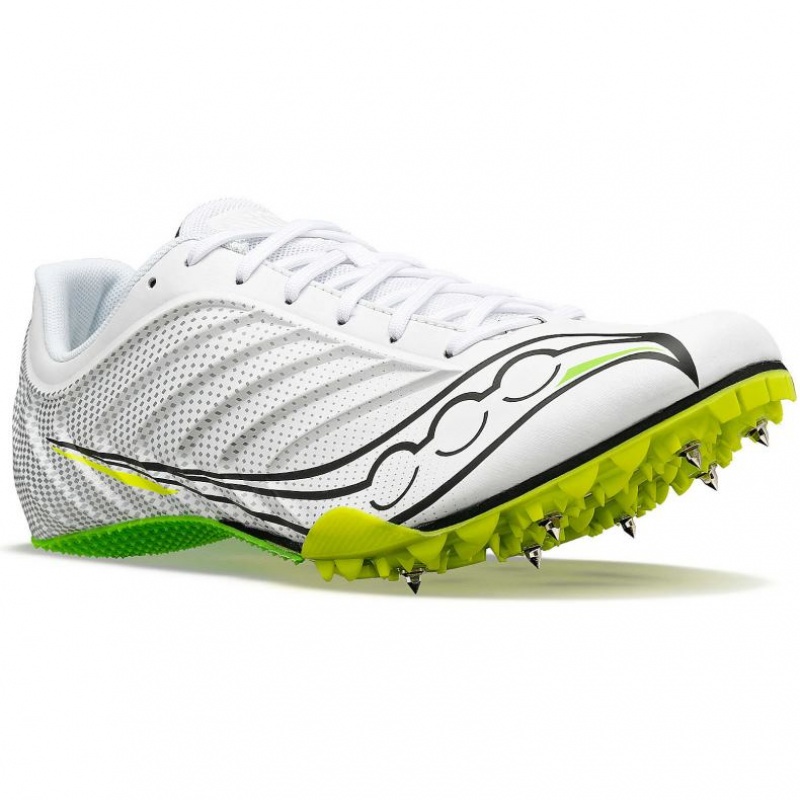 White Men's Saucony Spitfire 5 Spikes | AUS-NZWKX