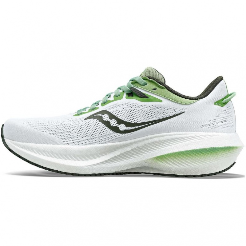 White Men's Saucony Triumph 21 Running Shoes | AUS-RTYVW