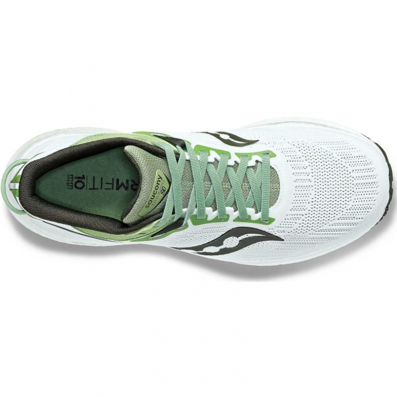 White Men's Saucony Triumph 21 Running Shoes | AUS-RTYVW