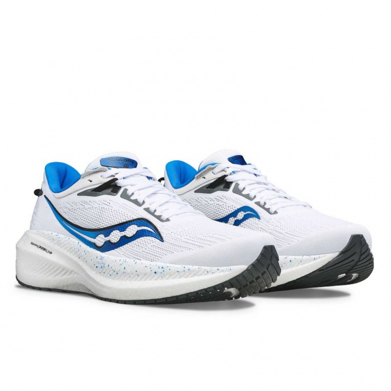 White Men's Saucony Triumph 21 Running Shoes | AUS-JOYZE