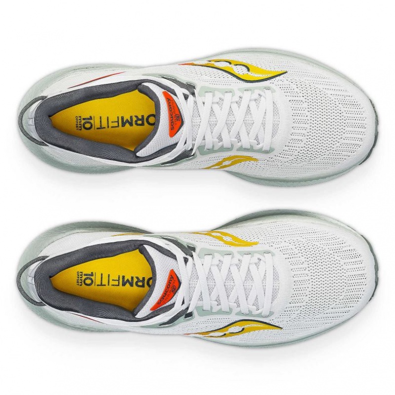 White Men's Saucony Triumph 21 Running Shoes | AUS-KWQGF