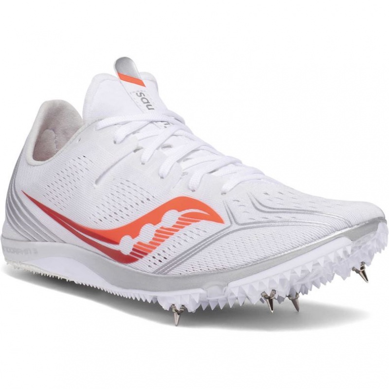 White Women's Saucony Endorphin 3 Spikes | AUS-ITBUP