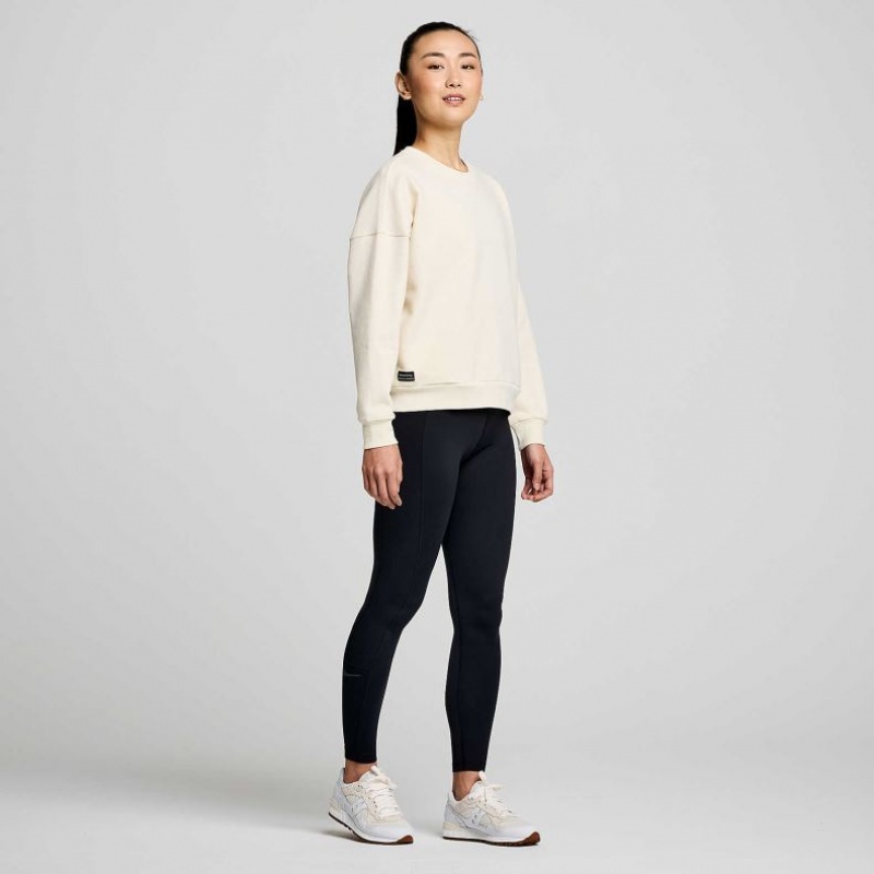 White Women's Saucony Recovery Crew Sweatshirt | AUSTRALIA-TULJE