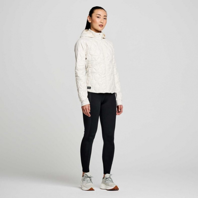 White Women's Saucony Solstice Oysterpuff Jacket | AUS-NFMJX