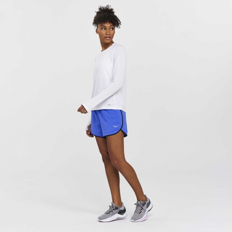 White Women's Saucony Stopwatch Long Sleeve T-Shirt | AUSTRALIA-UJYOB