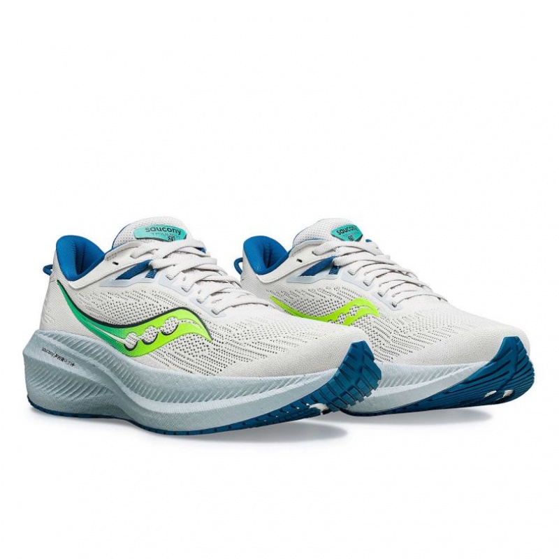 White Women's Saucony Triumph 21 Running Shoes | AUS-LZRBI