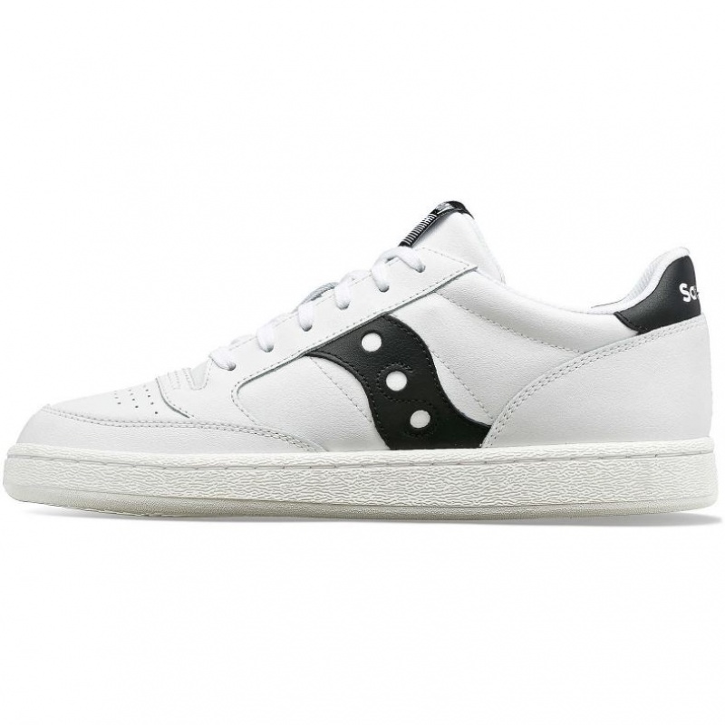 White / Black Men's Saucony Jazz Court PU Trainer | AUS-AKNSY