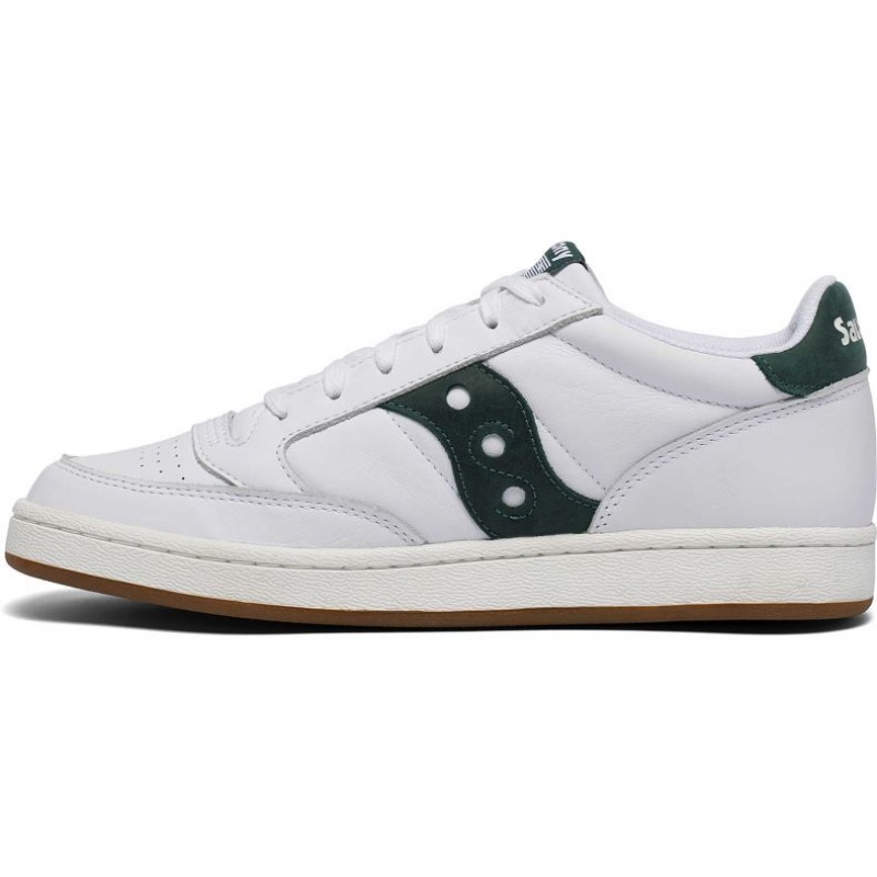 White / Green Men's Saucony Jazz Court Trainer | AUS-LAGNU