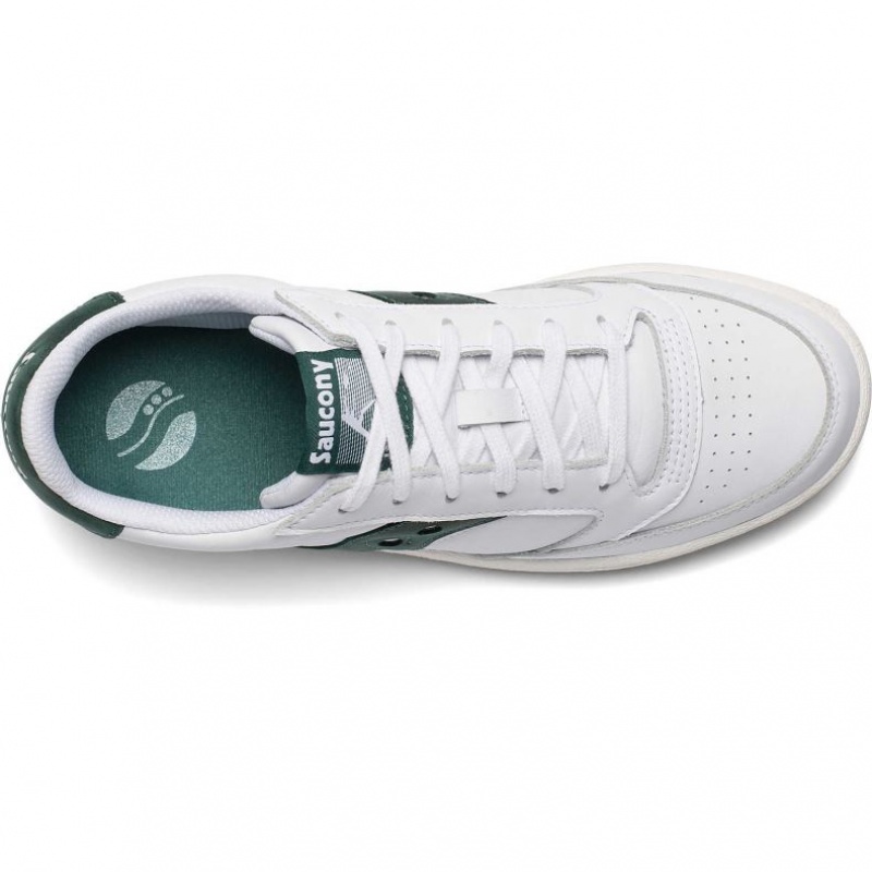 White / Green Men's Saucony Jazz Court Trainer | AUS-LAGNU