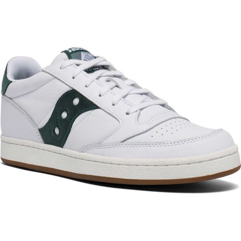 White / Green Men's Saucony Jazz Court Trainer | AUS-LAGNU