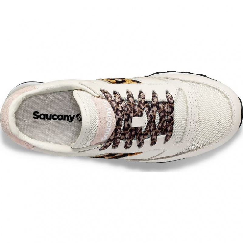 White / Leopard Women's Saucony Jazz Triple Trainer | AUSTRALIA-MBJWF