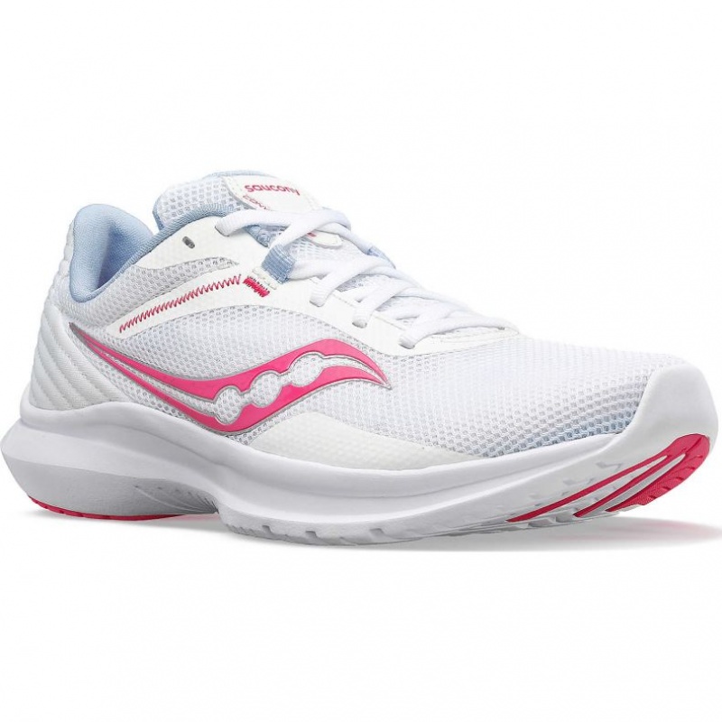 White / Pink Women's Saucony Convergence Running Shoes | AUS-TZEDB