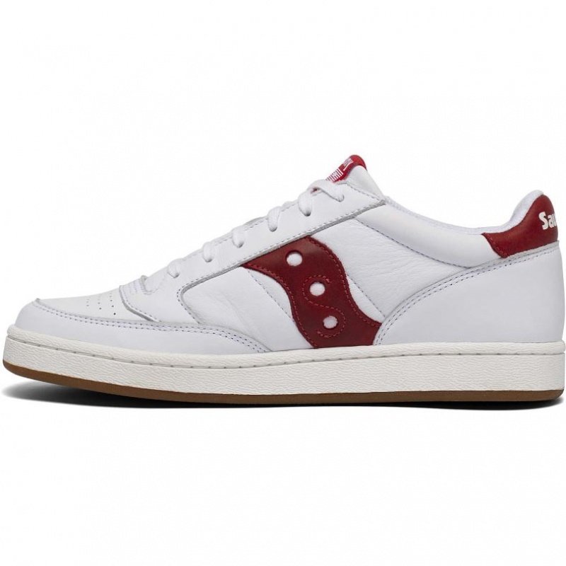 White / Red Men's Saucony Jazz Court Trainer | AUS-SIYKH