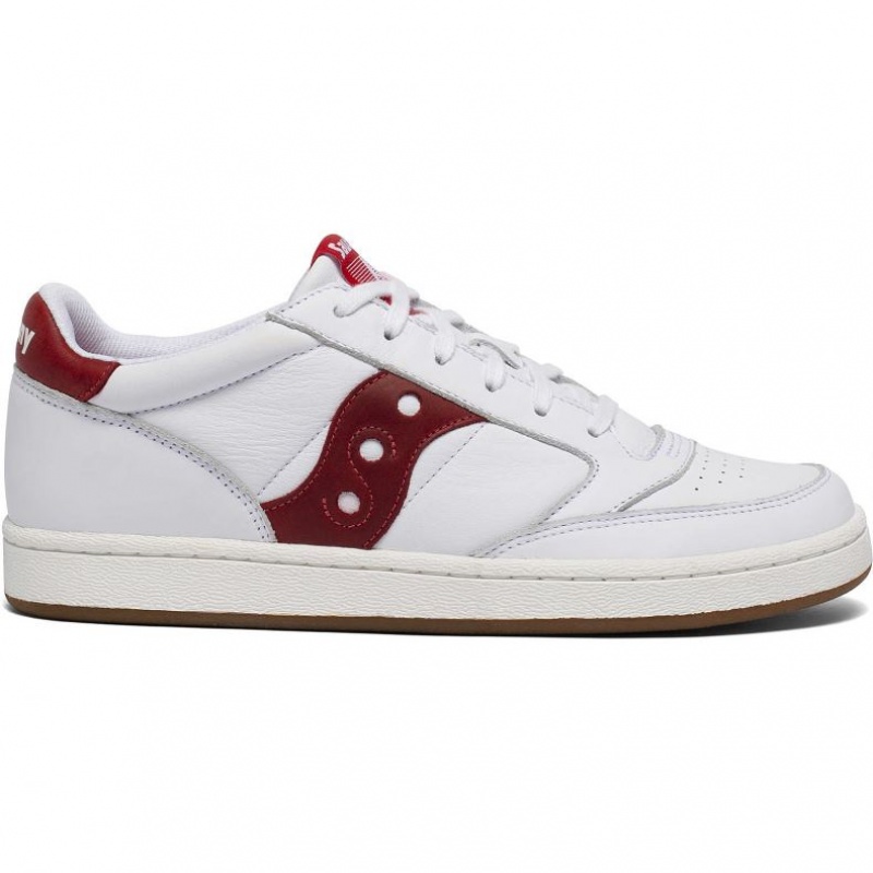 White / Red Men\'s Saucony Jazz Court Trainer | AUS-SIYKH