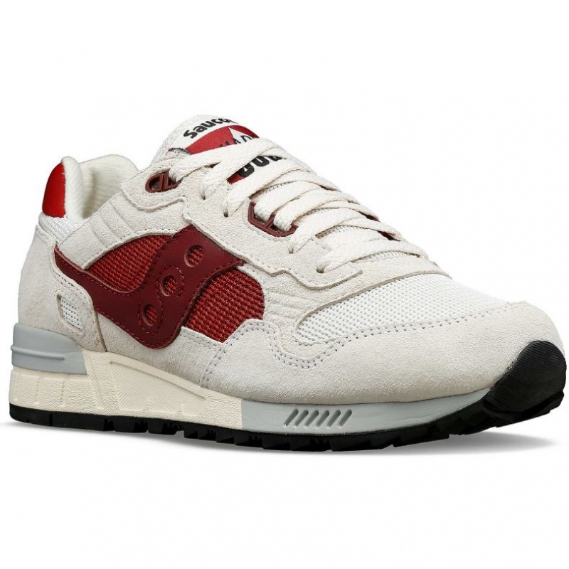 White / Red Men's Saucony Shadow 5000 Trainer | AUSTRALIA-ZNUKF