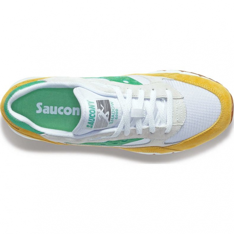 White / Yellow / Green Men's Saucony Shadow 6000 Trainer | AUS-WXTVH