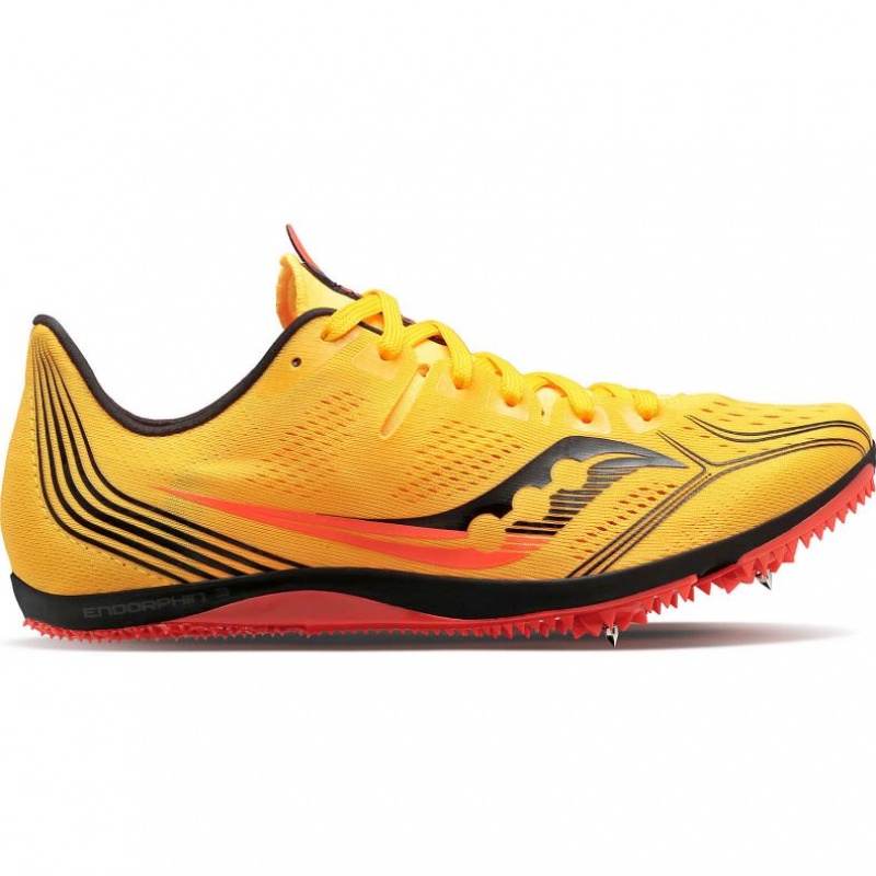 Yellow Men\'s Saucony Endorphin 3 Spikes | AUS-ZACFV