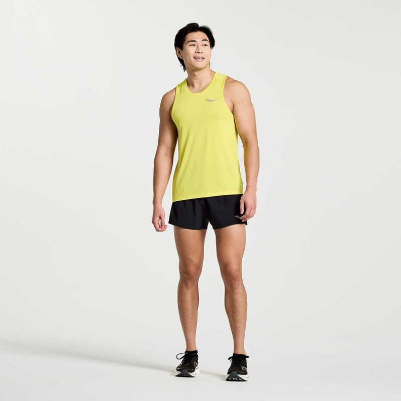 Yellow Men's Saucony Stopwatch Singlet | AUSTRALIA-BKSQF