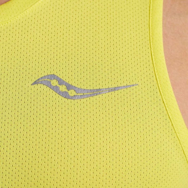 Yellow Men's Saucony Stopwatch Singlet | AUSTRALIA-BKSQF