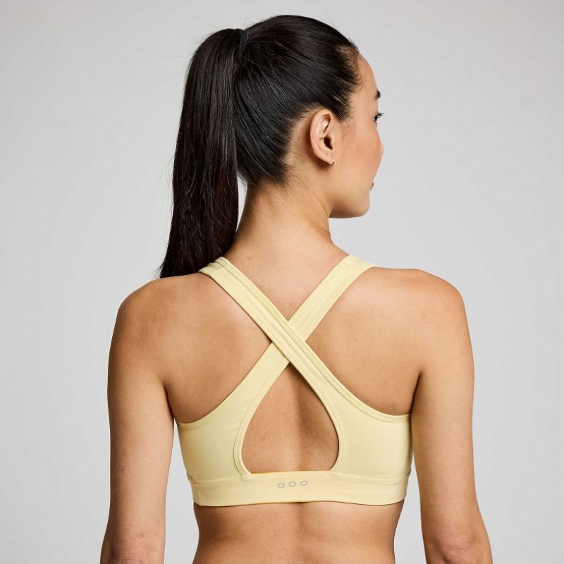 Yellow Women's Saucony Fortify Bra | AUSTRALIA-NFPJI