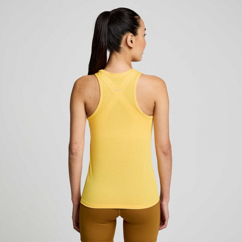 Yellow Women's Saucony Stopwatch Singlet | AUS-XCNWQ