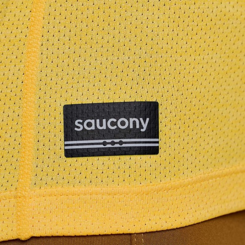 Yellow Women's Saucony Stopwatch Singlet | AUS-XCNWQ