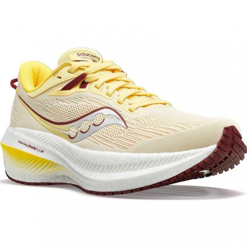 Yellow Women's Saucony Triumph 21 Running Shoes | AUSTRALIA-ALOVH